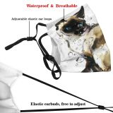 yanfind Isolated Fur Cat Cute Friendly Wildlife Design Beautiful Face Pet Art Watercolor Dust Washable Reusable Filter and Reusable Mouth Warm Windproof Cotton Face