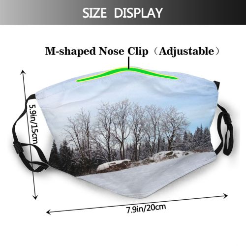 yanfind Winter Cloud Landscape Mountain Sky Slope Tree Tree Plant Wood Winter Natural Dust Washable Reusable Filter and Reusable Mouth Warm Windproof Cotton Face