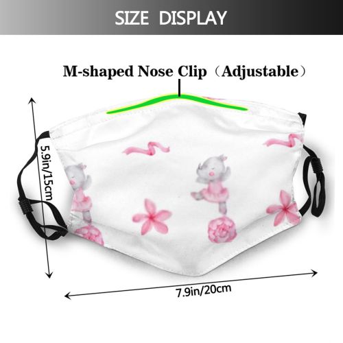 yanfind Blush Isolated Smile Young Cute Grey Seamless Colorful Ballet Kid Child Baby Dust Washable Reusable Filter and Reusable Mouth Warm Windproof Cotton Face