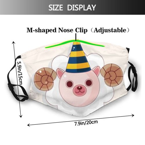 yanfind Isolated Farm Cute Wildlife Design Art Wild Funny Cartoon Silhouette    Dust Washable Reusable Filter and Reusable Mouth Warm Windproof Cotton Face