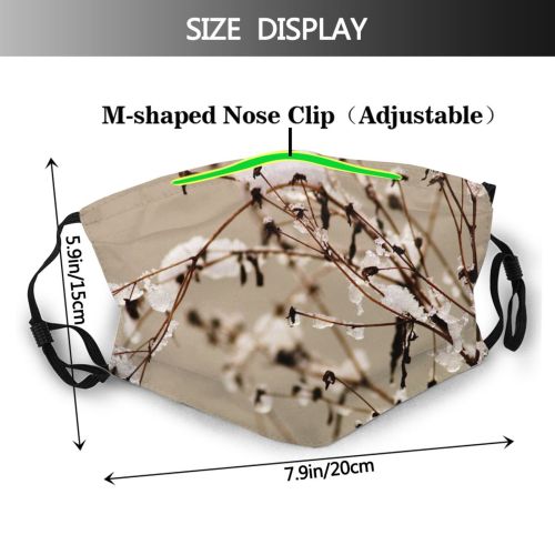 yanfind Winter Leaf Plant Spring Twig Stem Tree Flower Plants Branch Winter Meadow Dust Washable Reusable Filter and Reusable Mouth Warm Windproof Cotton Face