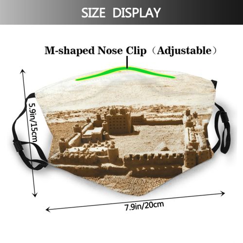 yanfind Sand Building Landscape Archaeological Sculpture Bay Castles Recreation Castle Sand Birch Castle Dust Washable Reusable Filter and Reusable Mouth Warm Windproof Cotton Face