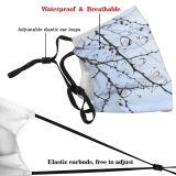 yanfind Winter Sky Plant Spring Twig Tree Stem Branch Snow Dust Washable Reusable Filter and Reusable Mouth Warm Windproof Cotton Face