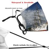 yanfind Tall Mast Windjammer Barque Clipper Sailing Vehicle Ship Wessel Boat Rigged Sailing Dust Washable Reusable Filter and Reusable Mouth Warm Windproof Cotton Face
