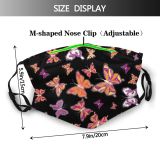 yanfind Butterfly Lovely Christmas Cute Insect Colorful Seamless Beauty Summer Wrap Fly Beautiful Dust Washable Reusable Filter and Reusable Mouth Warm Windproof Cotton Face