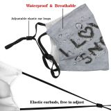 yanfind Number Winter Love Font Snow Dust Washable Reusable Filter and Reusable Mouth Warm Windproof Cotton Face