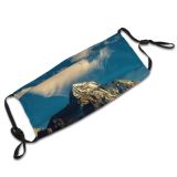 yanfind Ice Glacier Daylight Sunset Hike Dawn Mountain Clouds Climb High Mountains Trekking Dust Washable Reusable Filter and Reusable Mouth Warm Windproof Cotton Face