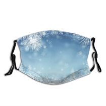 yanfind Ice Design Frost Defocused Polar Scene Tree Snow Evergreen Softness Event Forest Dust Washable Reusable Filter and Reusable Mouth Warm Windproof Cotton Face