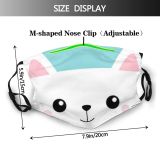 yanfind Isolated Smile Whisker Childish Decor Kawaii Meow Cat Kitty Cute Mustache Nose Dust Washable Reusable Filter and Reusable Mouth Warm Windproof Cotton Face