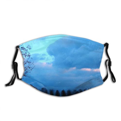 yanfind Cloud Landscape Sky Cloud Sky Tree Atmosphere Morning Natural Atmospheric Daytime Evening Dust Washable Reusable Filter and Reusable Mouth Warm Windproof Cotton Face