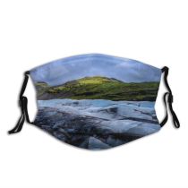 yanfind Lake Daylight Frosty Clouds River Mountains Snow Outdoors Sky Rocks Reflection Landscape Dust Washable Reusable Filter and Reusable Mouth Warm Windproof Cotton Face
