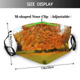 yanfind Path Bushes Trunk Natural Woody Leaves Landscape Sky Plant Romantic Bush Wood Dust Washable Reusable Filter and Reusable Mouth Warm Windproof Cotton Face