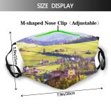 yanfind Castle Architecture Poland Beautiful River Meadow Field Spring Forest Pieniny Czorsztyn Scenic Dust Washable Reusable Filter and Reusable Mouth Warm Windproof Cotton Face