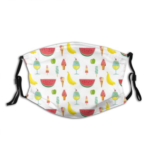 yanfind Isolated Vibes Juice Vacation Cute Flamingo Menu Milkshake Colorful Trendy Cone Dessert Dust Washable Reusable Filter and Reusable Mouth Warm Windproof Cotton Face