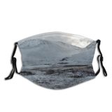 yanfind Winter Fell Landforms Geological Landscape Highland Scotland Mountain Sky Mountainous Snow Hill Dust Washable Reusable Filter and Reusable Mouth Warm Windproof Cotton Face