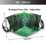 yanfind Idyllic Daylight Park Forest Plants Branches Tranquil Scenery Grass Trees Season Guidance Dust Washable Reusable Filter and Reusable Mouth Warm Windproof Cotton Face