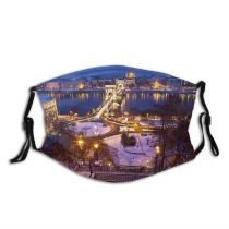 yanfind Europe Capital Chain Cities Architecture History Danube Széchenyi Archival Travel River Reflection Dust Washable Reusable Filter and Reusable Mouth Warm Windproof Cotton Face