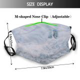 yanfind Idyllic Shore Coast Motion Seaside Breeze Seacoast Shoreline Tide Top Seafront Sea Dust Washable Reusable Filter and Reusable Mouth Warm Windproof Cotton Face