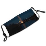 yanfind Idyllic Perspective Monument Landmark Evening Night Tower Tranquil Scenery Architecture Outdoors Sky Dust Washable Reusable Filter and Reusable Mouth Warm Windproof Cotton Face