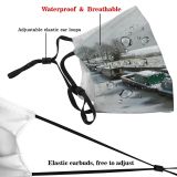 yanfind Winter Transportation Waterway Frost Vehicle Ice Transport Winter Boat Freezing Mode Snow Dust Washable Reusable Filter and Reusable Mouth Warm Windproof Cotton Face