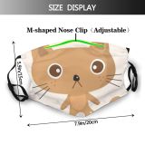 yanfind Isolated Farm Cat Cute Wildlife Design Art Wild Funny Cartoon Silhouette Dust Washable Reusable Filter and Reusable Mouth Warm Windproof Cotton Face