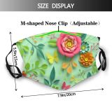 yanfind  Render Spring Fashion Decor Garden Flowers Origami Rose D Festive Decorative Dust Washable Reusable Filter and Reusable Mouth Warm Windproof Cotton Face