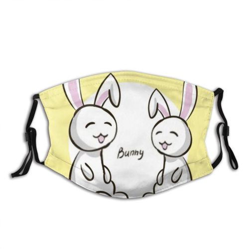yanfind Abstract Isolated Childish Decor Cute Easter Colorful Trendy Hare Rabbit Child Baby Dust Washable Reusable Filter and Reusable Mouth Warm Windproof Cotton Face