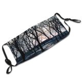 yanfind Winter Natural Winter Atmospheric Woody Snow Landscape Sky Branch Afternoon Milano Tree Dust Washable Reusable Filter and Reusable Mouth Warm Windproof Cotton Face