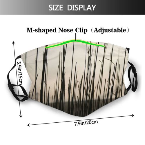 yanfind Northsea Winter Sky Sun Sky Plant Ice Tree Herbage Family Grass Snow Dust Washable Reusable Filter and Reusable Mouth Warm Windproof Cotton Face