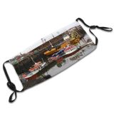 yanfind Marina Watercraft Harbor Fishing Transportation Sea Sky Harbour Trawler Vehicle Docks Vessel Dust Washable Reusable Filter and Reusable Mouth Warm Windproof Cotton Face