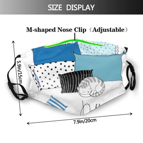 yanfind Comfortable Comfort Isolated Bedroom Bed Cat Kitty Cute Feather Bedding Comfy Fringe Dust Washable Reusable Filter and Reusable Mouth Warm Windproof Cotton Face