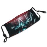yanfind Lake Evening Night Explosion Fireworks Scenery Beautiful Sparks Nightsky Dark Outdoors Sky Dust Washable Reusable Filter and Reusable Mouth Warm Windproof Cotton Face