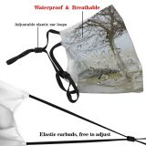 yanfind Winter Freeze Winter Atmospheric Woody Plant Ice Branch Snow Windy Tree Frost Dust Washable Reusable Filter and Reusable Mouth Warm Windproof Cotton Face