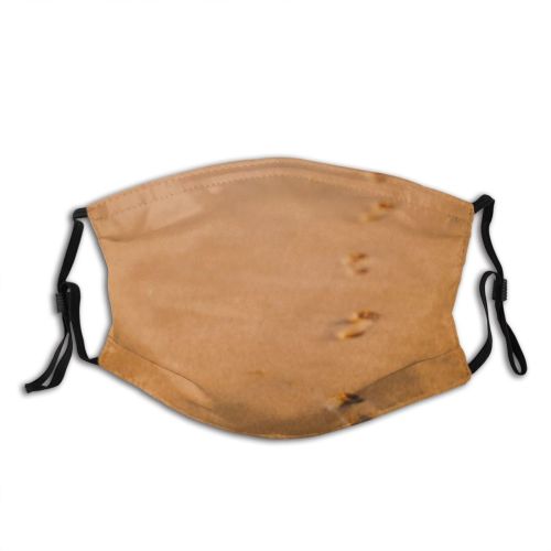yanfind Idyllic Shore Coast Vacation Soundless Daylight Dry Seaside Footprint Sea Coastline Silent Dust Washable Reusable Filter and Reusable Mouth Warm Windproof Cotton Face