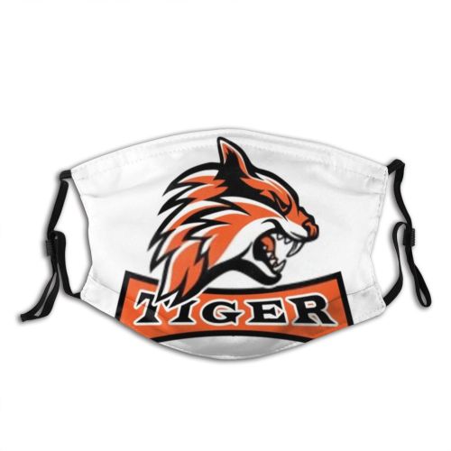 yanfind Isolated Emblem Life Bold Danger Cat Club Game Carnivore Mascot Sport Big Dust Washable Reusable Filter and Reusable Mouth Warm Windproof Cotton Face