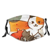yanfind Cat Cute Carnivore Fox Wildlife Design Art Tail Fun Wild Happy Cartoon Dust Washable Reusable Filter and Reusable Mouth Warm Windproof Cotton Face