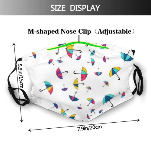 yanfind Abstract Rain Drop Decor Fashion Cute Storm Colorful Fall Rainy Autumn Simple Dust Washable Reusable Filter and Reusable Mouth Warm Windproof Cotton Face