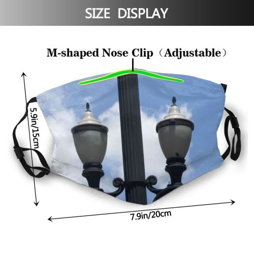 yanfind Street Lamp Old Sky Fixture Place Electric Sun Cloud Security Sky Lighting Dust Washable Reusable Filter and Reusable Mouth Warm Windproof Cotton Face