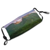 yanfind Idyllic Lake Calm Sight Dawn Greenery Mountain Slopes Geological Tranquil Scenery Mountains Dust Washable Reusable Filter and Reusable Mouth Warm Windproof Cotton Face