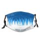 yanfind Design Landscape Tree Evergreen Snow Modern Event Forest Abstract Space Pine Season Dust Washable Reusable Filter and Reusable Mouth Warm Windproof Cotton Face