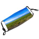 yanfind Idyllic Fair Farm Pasture Motion Farmland Field Clouds Lawn Tranquil Scenery Rural Dust Washable Reusable Filter and Reusable Mouth Warm Windproof Cotton Face