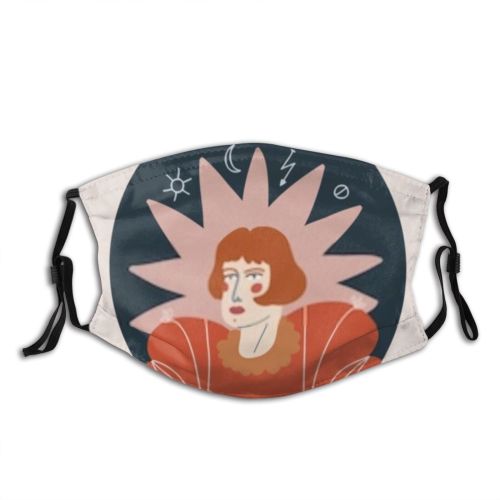 yanfind Abstract Mystic Young Cute Telling Trendy Feminist Fortune Minimalist Simple Fashionable Handwritten Dust Washable Reusable Filter and Reusable Mouth Warm Windproof Cotton Face