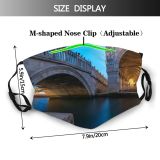 yanfind Italia Sunset Venice Exposure Palace Historic Bridge Tourism River Church Architecture Outdoors Dust Washable Reusable Filter and Reusable Mouth Warm Windproof Cotton Face