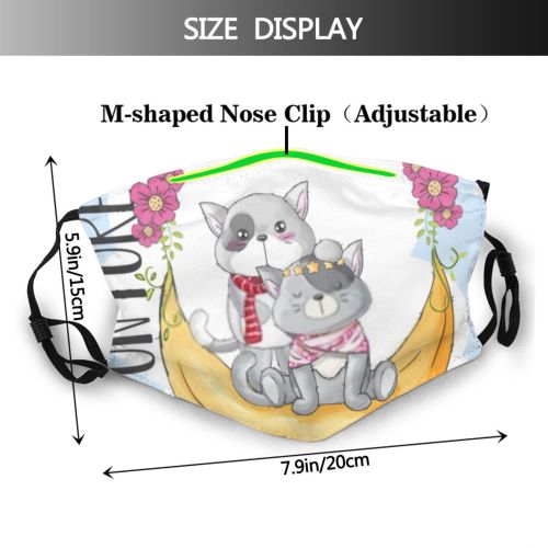 yanfind Lovely Moon Childish Fashion Little Cat Kitty Cute Newborn Nursery Kid Doodle Dust Washable Reusable Filter and Reusable Mouth Warm Windproof Cotton Face