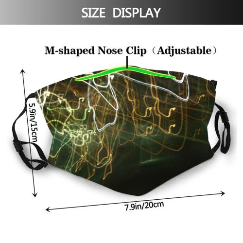 yanfind Lightning Playing Flash Night Light Technology Design Organism Bolt Dark Light Darkness Dust Washable Reusable Filter and Reusable Mouth Warm Windproof Cotton Face
