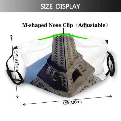 yanfind Paris Interior France Eiffel Metal Tower Decoration Decor Design Iron Tower Architecture Dust Washable Reusable Filter and Reusable Mouth Warm Windproof Cotton Face