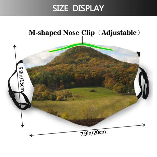 yanfind Field Sky Wilderness Floral Forest Farm Highland Flowers Mountainous Leaf Sky Hill Dust Washable Reusable Filter and Reusable Mouth Warm Windproof Cotton Face