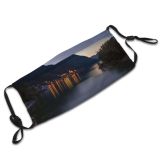 yanfind Idyllic Lake Sunset Dawn Tranquil River Scenery Mountains Austria Outdoors Hallstatt Sky Dust Washable Reusable Filter and Reusable Mouth Warm Windproof Cotton Face