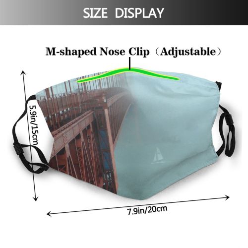 yanfind Fog Structure Mist Bridge Fixed Architecture Nonbuilding Fog Sailboat Channel Atmospheric Golden Dust Washable Reusable Filter and Reusable Mouth Warm Windproof Cotton Face