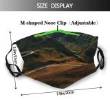 yanfind Idyllic Clouds Landscape Scenic Tranquil Scenery Sky Pathway Cloudiness Cloudy Mountains Peaceful Dust Washable Reusable Filter and Reusable Mouth Warm Windproof Cotton Face